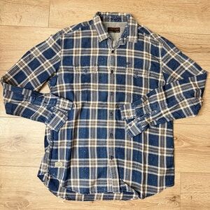Ed Hardy Blue and White Plaid Button-Down Shirt